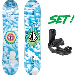 NITRO RIPPER X VOLCOM YOUTH SET SNOWBOARD+ATTACCHI CHARGER