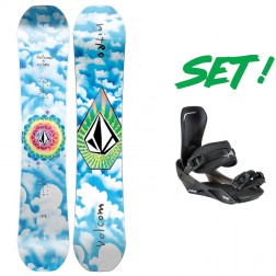 NITRO RIPPER X VOLCOM YOUTH SET SNOWBOARD+ATTACCHI CHARGER