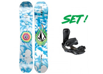 NITRO RIPPER X VOLCOM YOUTH SET SNOWBOARD+ATTACCHI CHARGER