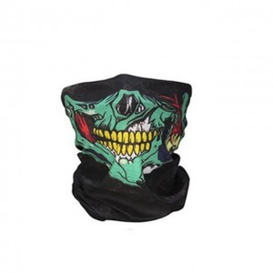 SNOWBOARDMANIA SCALDACOLLO SKULL NERO-VERDE MULTI