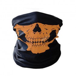 SNOWBOARDMANIA SCALDACOLLO SKULL NERO-ARANCIO
