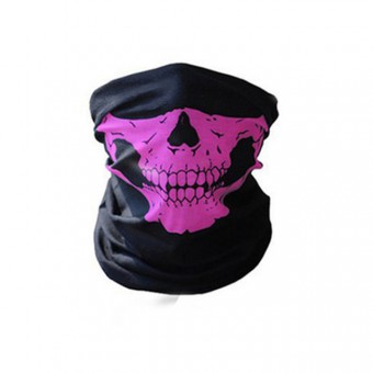 SNOWBOARDMANIA SCALDACOLLO SKULL NERO-ROSA