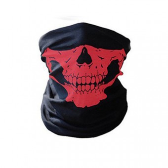 SNOWBOARDMANIA SCALDACOLLO SKULL NERO-ROSSO