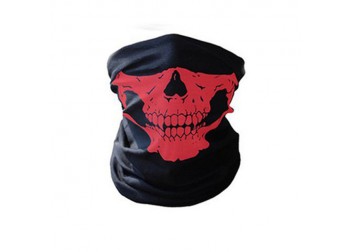 SNOWBOARDMANIA SCALDACOLLO SKULL NERO-ROSSO